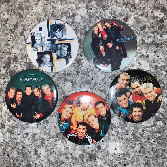 Blast from the Past: *NSYNC Vintage Pins (set of 5) Bringing the '90s Back! - Picture 2 of 9